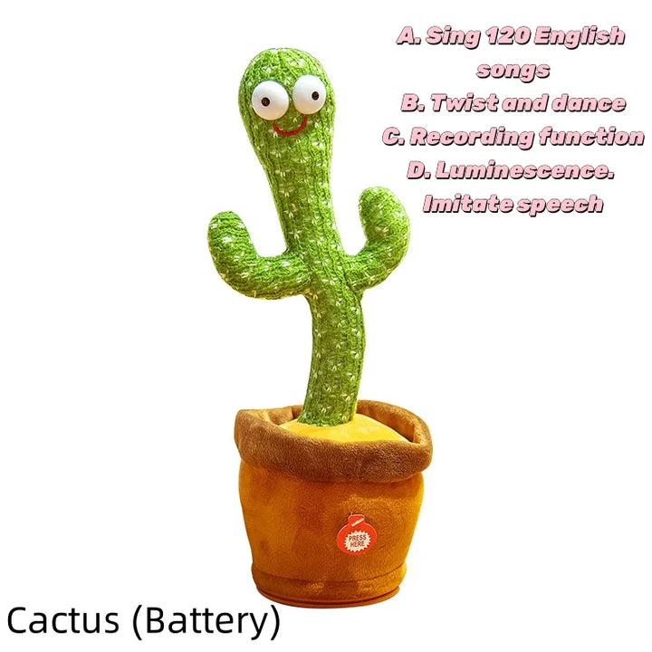 Kids Dancing Talking Cactus Toys Interactive Talking Sunny Cactus Electronic Plush Toy Home Decoration for Children Xmas Gifts